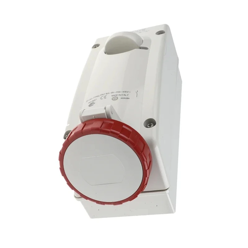 Scame Industrial Switchable Socket Interlock, 3+N+E, 16A, 415V, IP67, Polymer, Straight, Earthing Position 6h 