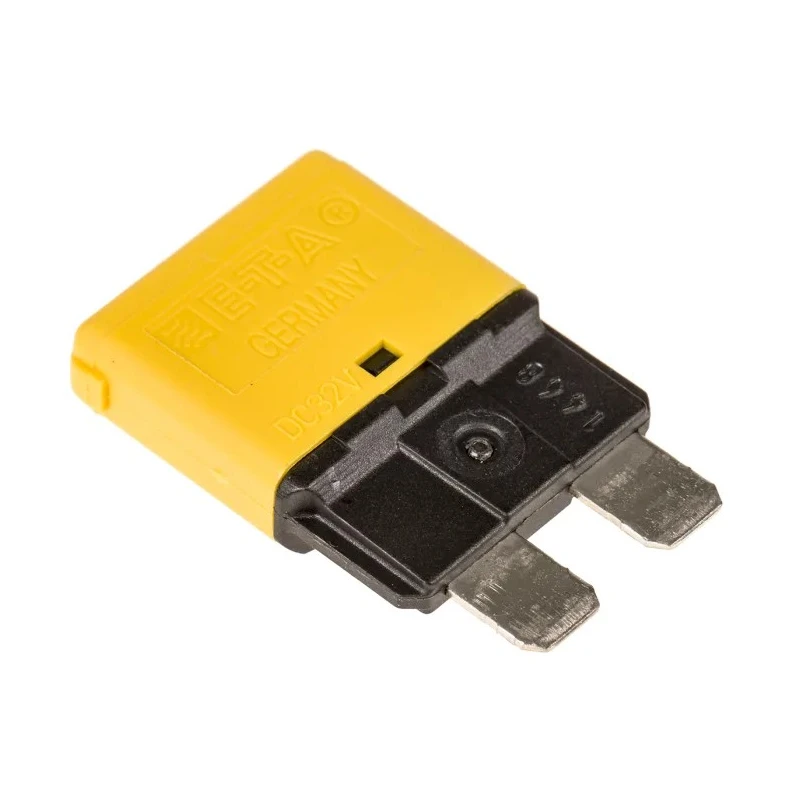 ETA Thermal Circuit Breaker 20A, 1-Pole, Type R, 32V AC, 48V DC, Base Mount, 1610-21-20A