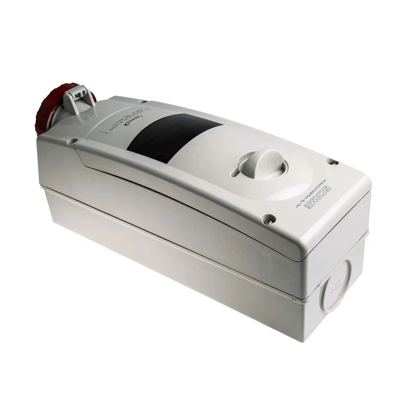 Scame Wall Mount Residual Current Device 16A 415V IP67 Red Angled Socket 3P+N+PE ADVANCE 2 