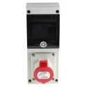 Scame DOMINO IP44 Residual Current Device Wall Mount 3P+PE 32A 415V Red 