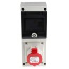 Scame DOMINO IP44 Residual Current Device Wall Mount 3P+PE 32A 415V Red
