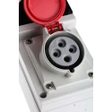 Scame DOMINO IP44 Residual Current Device Wall Mount 3P+PE 32A 415V Red 