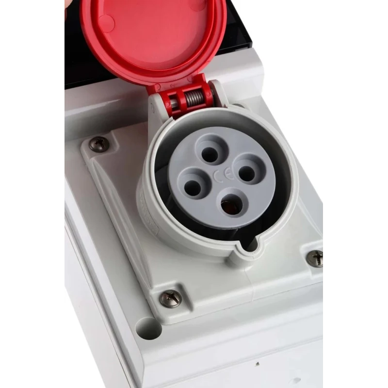 Scame DOMINO IP44 Residual Current Device Wall Mount 3P+PE 32A 415V Red 