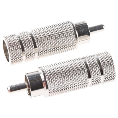 RS PRO Natural Straight Cable RCA Plug, Nickel Plated, Brass Body, Male Connector 411-097