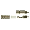 RS PRO Natural Straight Cable RCA Plug, Nickel Plated, Brass Body, Male Connector 411-097