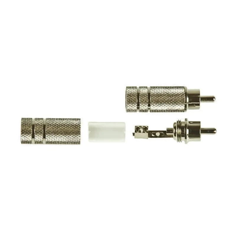 RS PRO Natural Straight Cable RCA Plug, Nickel Plated, Brass Body, Male Connector 411-097