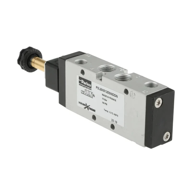 Parker Pneumatic Solenoid Valve 5/2 Solenoid/Spring, 1/4 in G Port, Anodised Aluminium P2LBX