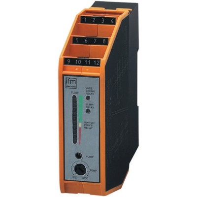 ifm electronic DIN Rail Flow Controller, Relay Output, Combicon Connector, LED Display, 240V AC, 4A Current SN0150