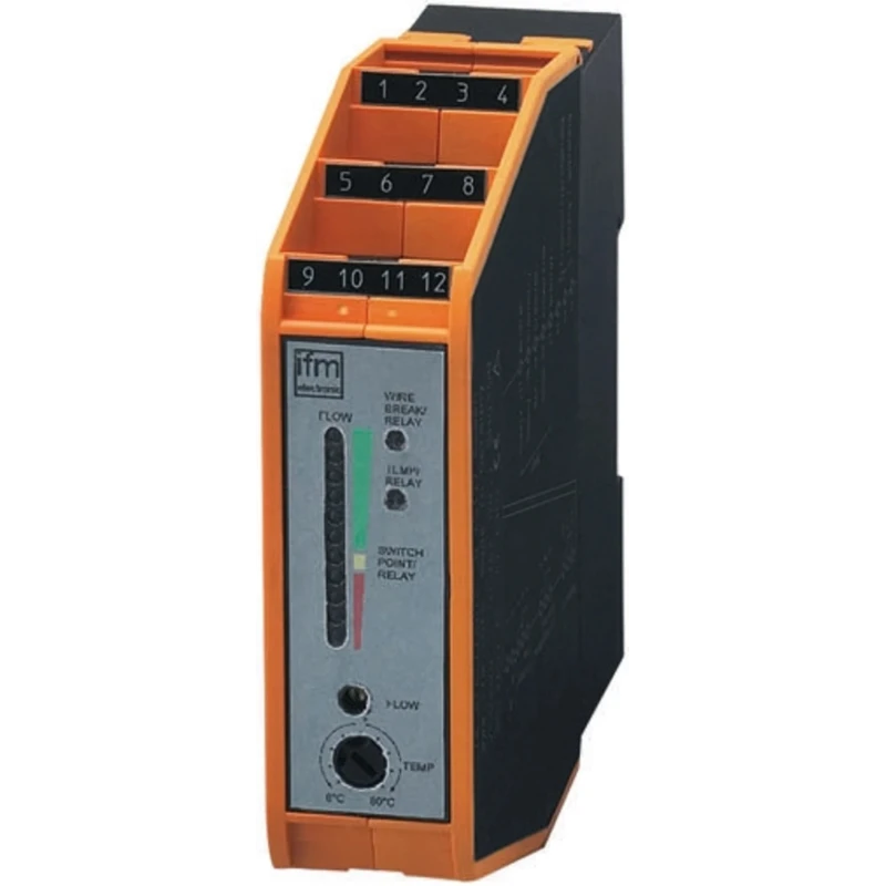 ifm electronic DIN Rail Flow Controller, Relay Output, Combicon Connector, LED Display, 240V AC, 4A Current SN0150
