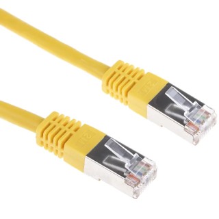 RS PRO Cat6 Ethernet Cable Shielded PVC Yellow 0.5m S/FTP RJ-45 Plug