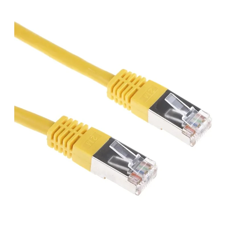 RS PRO Cat6 Ethernet Cable Shielded PVC Yellow 0.5m S/FTP RJ-45 Plug