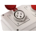 Scame  Surface Mount Industrial Power Socket 16A 415V 3P+PE IP44 Thermoplastic Red DOMINO IP66