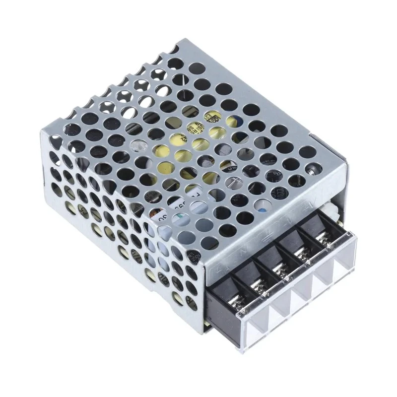 Mean Well Switching Power Supply 12V DC, 15.6W, Chassis Mount, Universal Input, RS-15-12