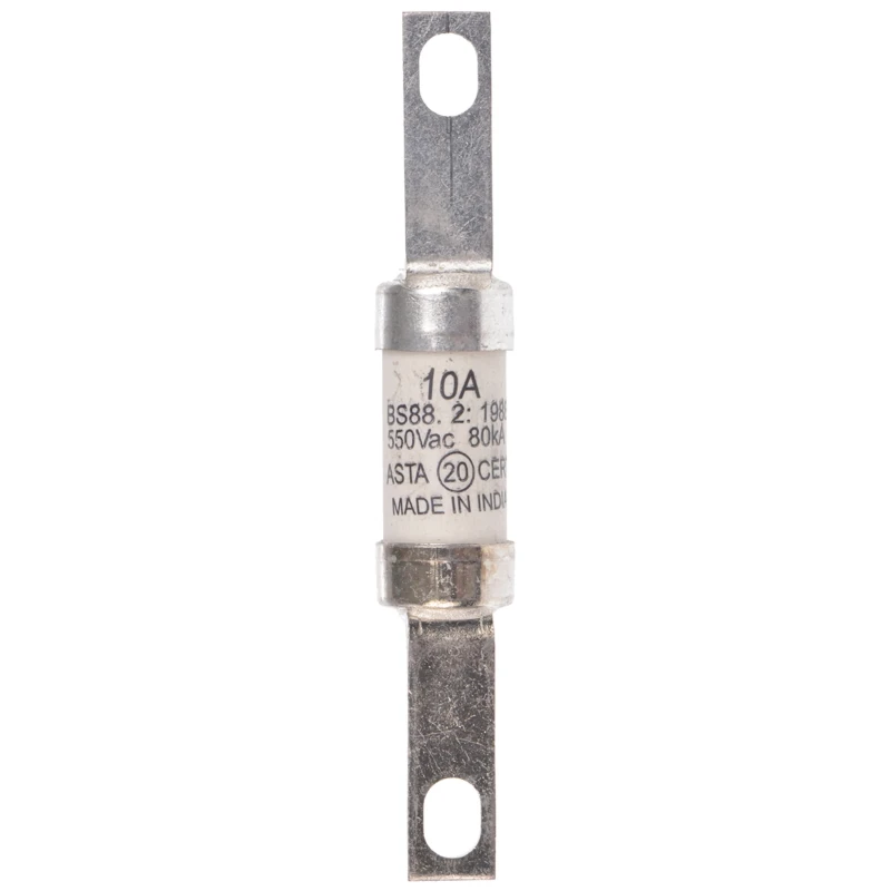 Eaton British Standard Tag Fuse A2 10A 550V AC, High Rupture Capacity, Offset Tag, 73 mm AAO10