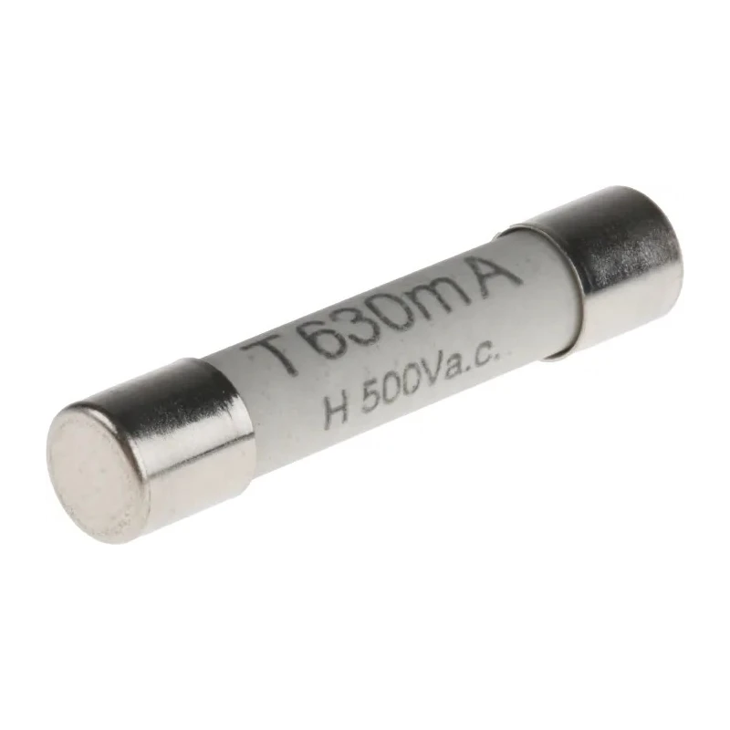 RS PRO Ceramic Cartridge Fuse 630mA T, 6.3 x 32 mm, 500V AC, Time Delay 414-409