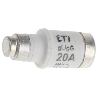 ETI Neozed Fuse D02, 20A, 400V AC, E18 Thread Size, Ceramic Body, Breaking Capacity 50kA 2212001