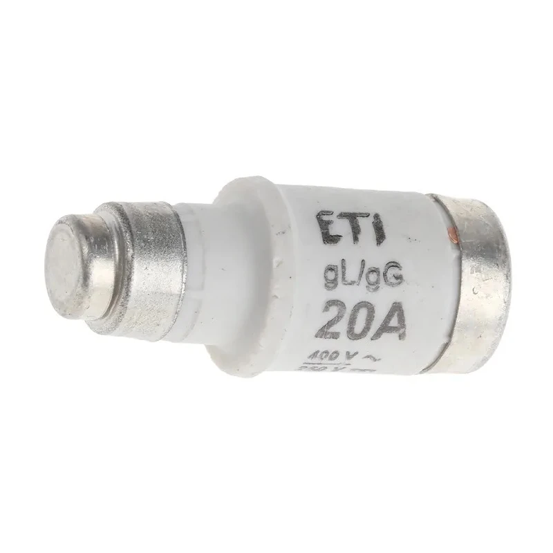 ETI Neozed Fuse D02, 20A, 400V AC, E18 Thread Size, Ceramic Body, Breaking Capacity 50kA 2212001