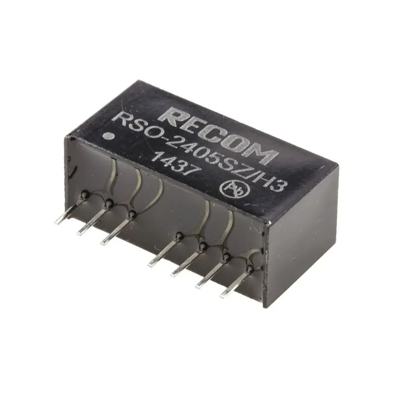 Recom DC/DC Converter 5V DC Output, 200mA, 36V DC Max Input, 9V Min Input, 1W, Through Hole, SIP8, Isolation RSO-2405SZ/H3