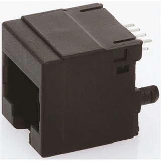 Bel-Stewart SS-60000 Series RJ45 Connector Female, Through Hole, Cat6 Unshielded Modular Jack 