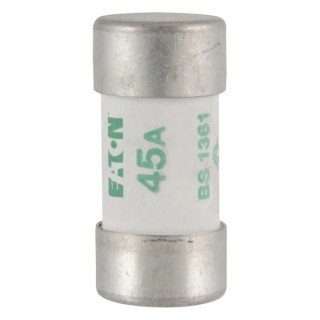 Eaton Cartridge Fuse 45A 240V AC Ceramic Body 17 x 35 mm Bussmann Series C4545