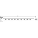 HellermannTyton Releasable Cable Tie, 350 mm x 4.6 mm, Black Polyamide 66, 200N Tensile Strength 115-02300 RELK2L-PA66-BK