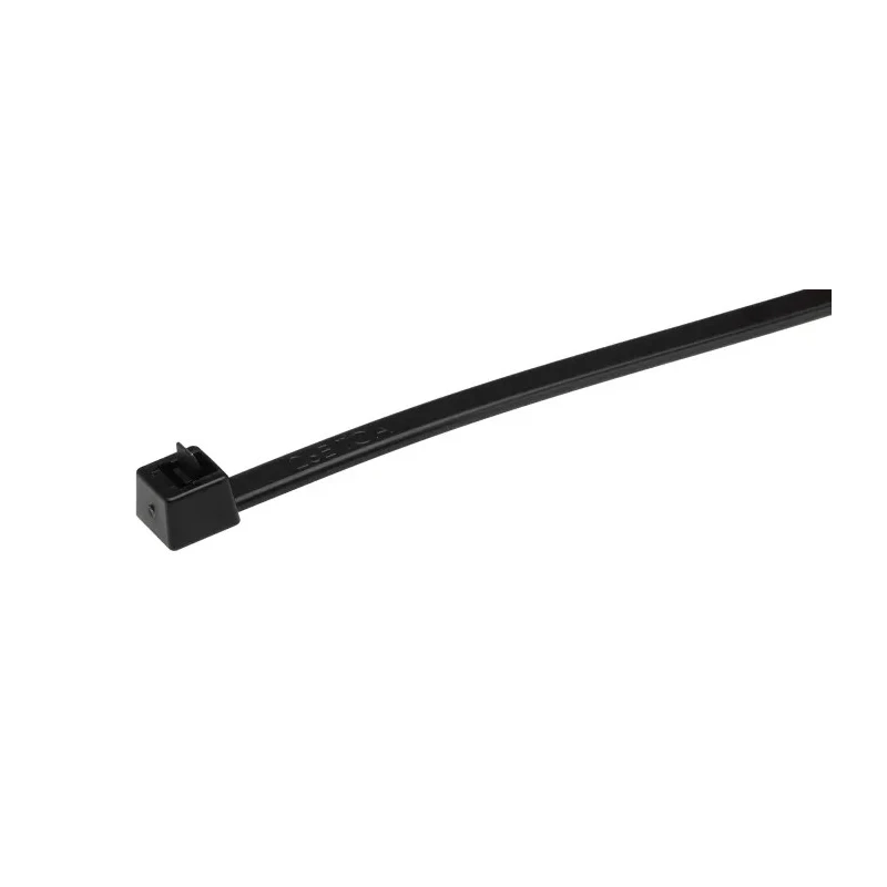 HellermannTyton Releasable Cable Tie, 250 mm x 4.6 mm, Black Polyamide 66 115-02000 RELK2M-PA66-BK