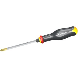 Facom Phillips Screwdriver Standard PH2 Tip 125mm Blade 245mm Overall Length Bi-Material Handle ATWPH2X125