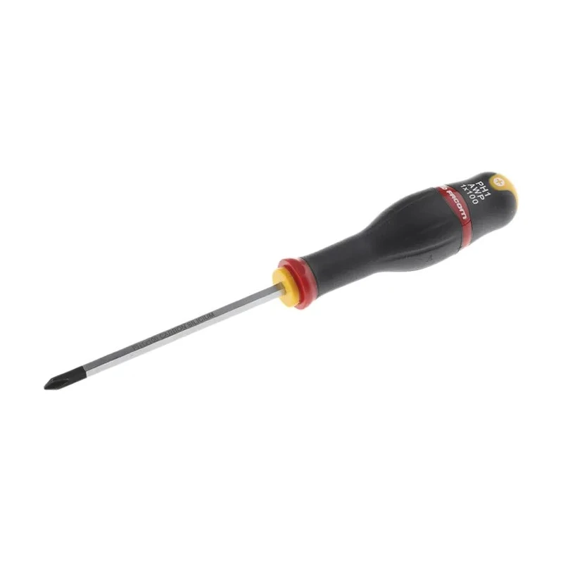 Facom Standard Phillips Screwdriver PH1 Tip 100mm Blade 209mm Overall Length ATWPH1X100