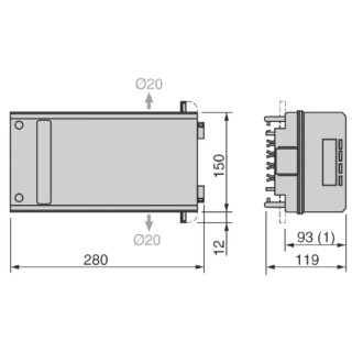 Schneider Electric 3-Pole 50A Fuse Switch Disconnector Clamp Terminal IP55 Canalis KN KNB50SF4