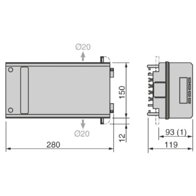 Schneider Electric 3-Pole 50A Fuse Switch Disconnector Clamp Terminal IP55 Canalis KN KNB50SF4