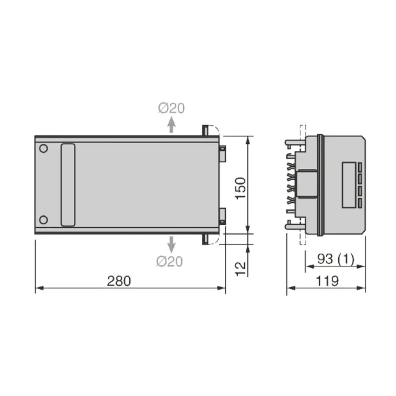 Schneider Electric 3-Pole 50A Fuse Switch Disconnector Clamp Terminal IP55 Canalis KN KNB50SF4