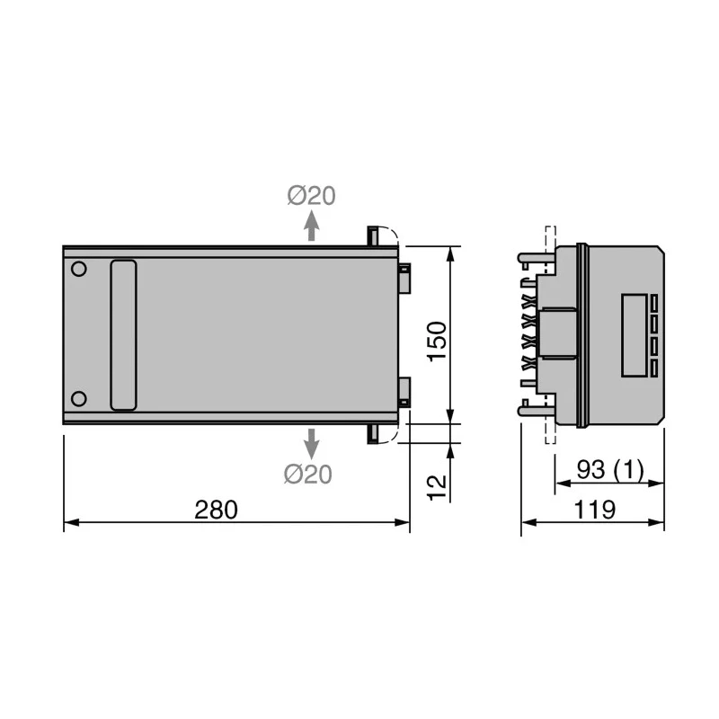 Schneider Electric 3-Pole 50A Fuse Switch Disconnector Clamp Terminal IP55 Canalis KN KNB50SF4