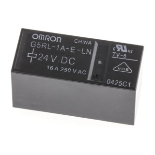Omron PCB Power Relay 24V DC Coil, 16A Switching Current, SPST, G5RL-1A-E-LN DC24