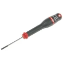 Facom AT2.5X50 Slotted Screwdriver, 50 mm Blade, 0.5 mm Tip, 144 mm Overall Length, Insulated, Silicon Carbide Steel