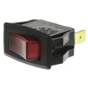 RS PRO Illuminated SPST Rocker Switch Panel 16A 250V AC Red Nylon Panel Mount 419-766