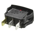 RS PRO Illuminated SPST Rocker Switch Panel 16A 250V AC Red Nylon Panel Mount 419-766
