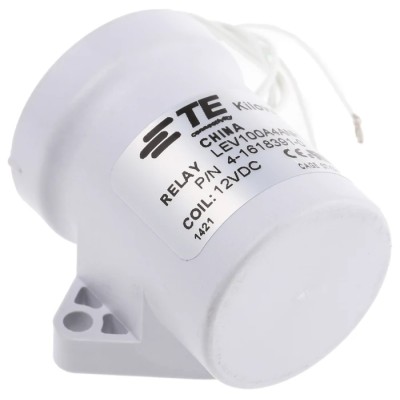 TE Connectivity Contactor, 12V DC Coil, 1-Pole, 100A, 5.5W, 900V, SPST LEV100