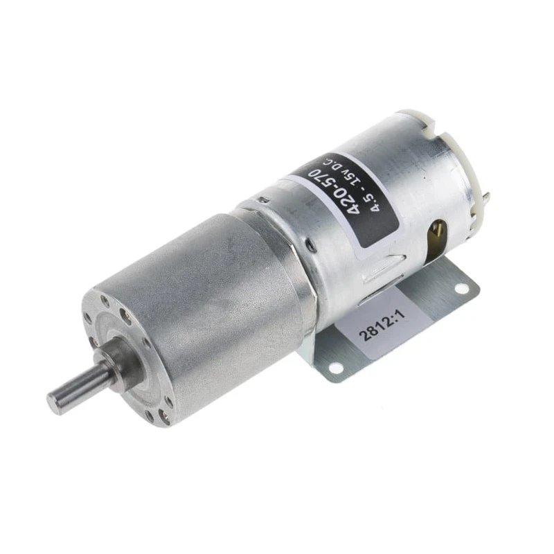 RS PRO Brushed DC Geared Motor 19.8W, 15V/4.5V DC, 59Ncm Torque, 5rpm, 6mm Shaft 420-570