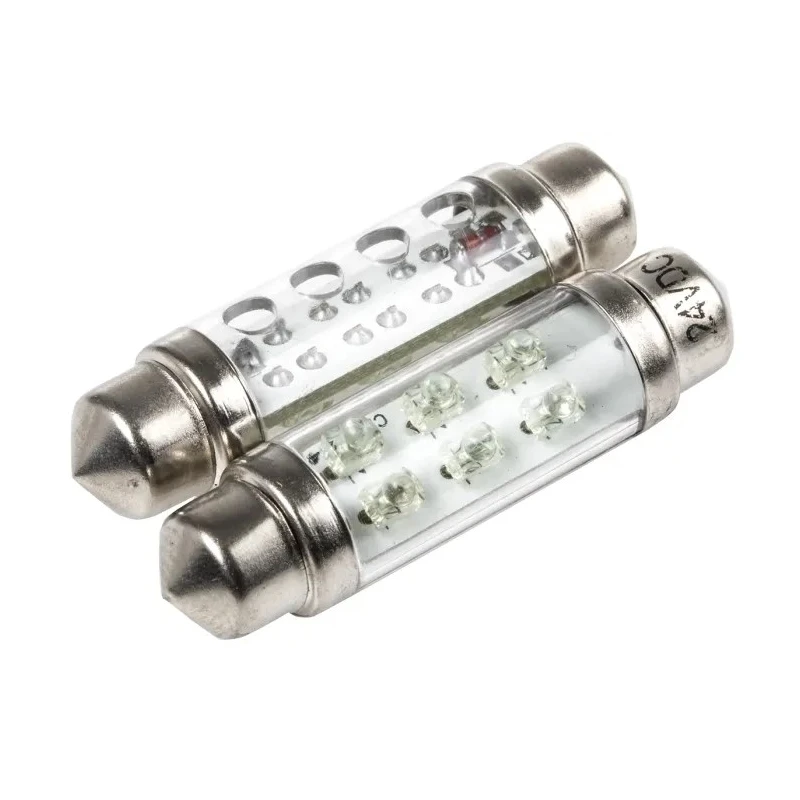 JKL Components LED Car Bulb Festoon 24V DC 12mA Green 9lm LE-0603-04G