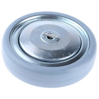 Tente Grey Rubber Trolley Wheel 100kg, Ball Bearing, 125mm Diameter, 32mm Width 000162