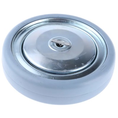 Tente Grey Rubber Trolley Wheel 100kg, Ball Bearing, 125mm Diameter, 32mm Width 000162