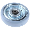 Tente Grey Rubber Trolley Wheel 100kg, Ball Bearing, 125mm Diameter, 32mm Width 000162