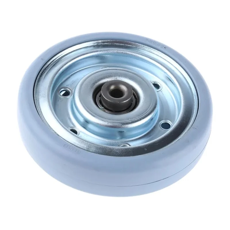 Tente Grey Rubber Trolley Wheel 100kg, Ball Bearing, 125mm Diameter, 32mm Width 000162