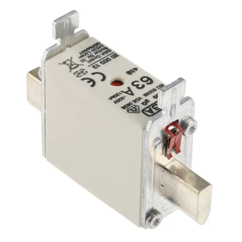 SIBA NH Fuse 63A, NH000 Size, 500V AC, Blade Tag, High Rupture Capacity, 