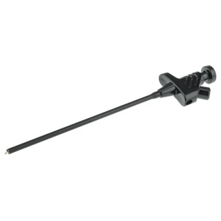 Hirschmann Test & Measurement Black Screw Socket Hook Clip, 77 mm Tip, 50V 10A, Spring-Loaded Probe 930 111-100