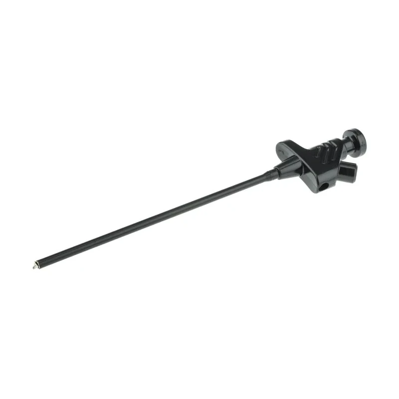 Hirschmann Test & Measurement Black Screw Socket Hook Clip, 77 mm Tip, 50V 10A, Spring-Loaded Probe 930 111-100