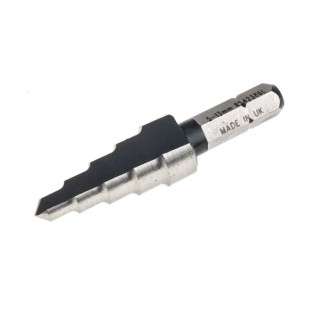 RS PRO HSS Step Drill Bit 5 to 13 mm, 55 mm Length, Hex Shank, Bright Finish 423-860