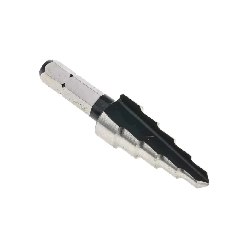 RS PRO HSS Step Drill Bit 5 to 13 mm, 55 mm Length, Hex Shank, Bright Finish 423-860
