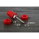 RS PRO Red Binding Post 16A Brass Contacts Nickel Plated 50V Female Maximum Panel Thickness 12.7mm 423-239