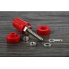 RS PRO Red Binding Post 16A Brass Contacts Nickel Plated 50V Female Maximum Panel Thickness 12.7mm 423-239